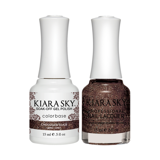 Kiara Sky Gel Polish + Nail Lacquer, GN 467, Chocolate Glaze, 0.5oz