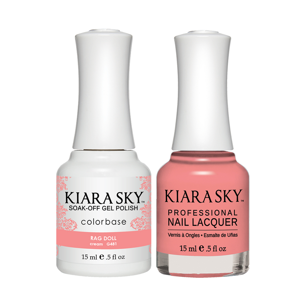 Kiara Sky Gel Polish + Nail Lacquer, GN 481, Rag Doll, 0.5oz