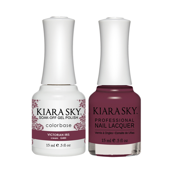 Kiara Sky Gel Polish + Nail Lacquer, GN 483, Victorian Iris, 0.5oz