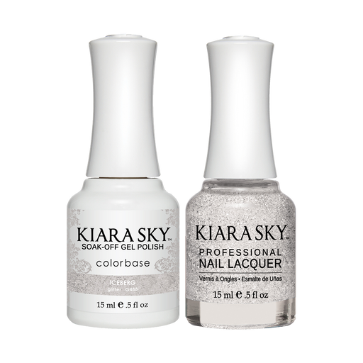 Kiara Sky Gel Polish + Nail Lacquer, GN 488, Iceberg, 0.5oz
