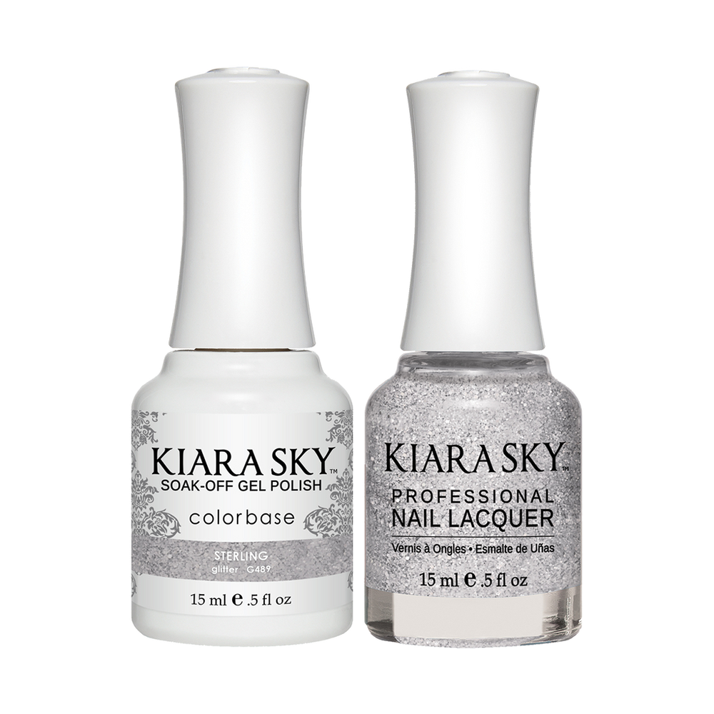 Kiara Sky Gel Polish + Nail Lacquer, GN 489, Sterling, 0.5oz