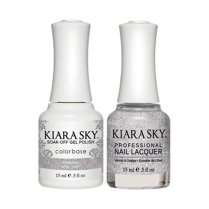 Kiara Sky Gel Polish + Nail Lacquer, GN 489, Sterling, 0.5oz