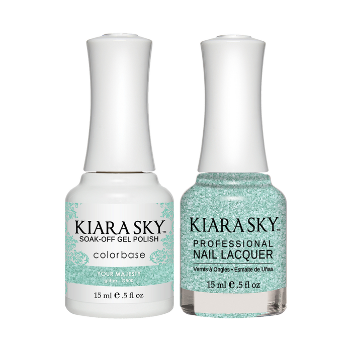 Kiara Sky Gel Polish + Nail Lacquer, GN 500, Your Majesty, 0.5oz