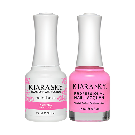 Kiara Sky Gel Polish + Nail Lacquer, GN 503, Pink Petal, 0.5oz