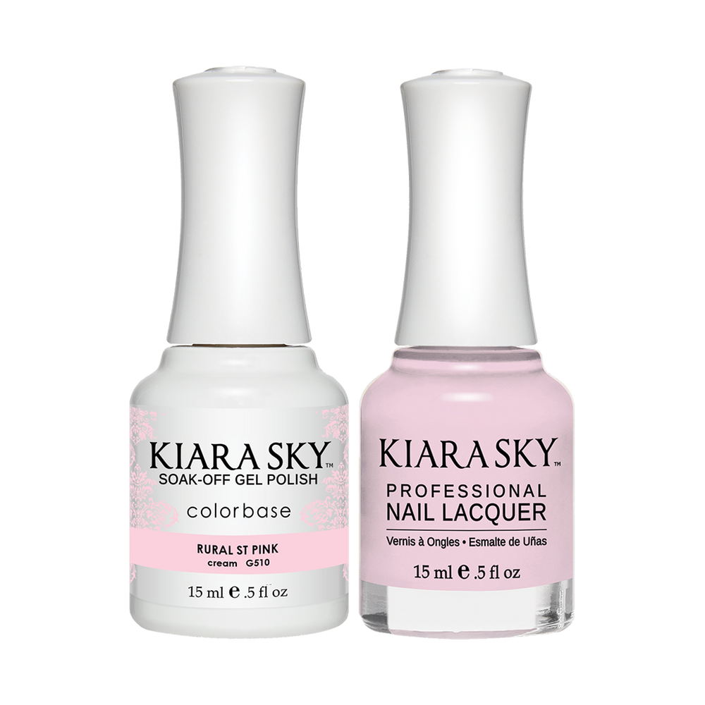 Kiara Sky Gel Polish + Nail Lacquer, GN 510, Rural-St-Pink, 0.5oz
