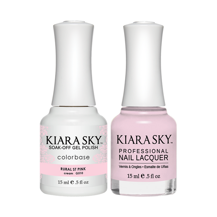 Kiara Sky Gel Polish + Nail Lacquer, GN 510, Rural-St-Pink, 0.5oz