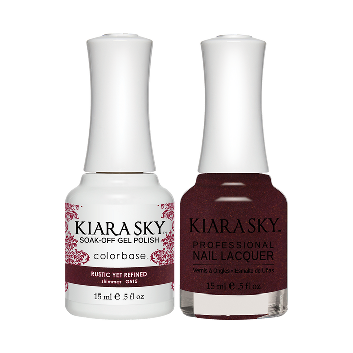 Kiara Sky Gel Polish + Nail Lacquer, GN 515, Rustic Yet Refined, 0.5oz