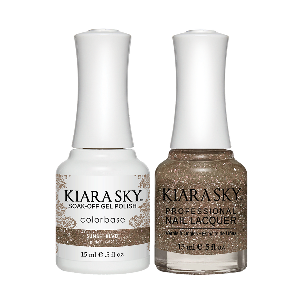 Kiara Sky Gel Polish + Nail Lacquer, GN 521, Sunset BLVD, 0.5oz