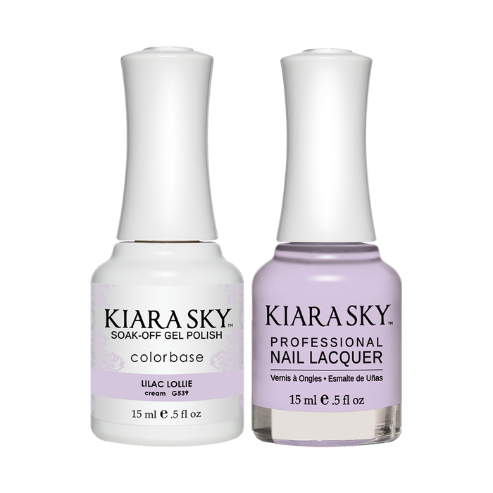 Kiara Sky Gel Polish + Nail Lacquer, GN 539, Lilac Lollie, 0.5oz