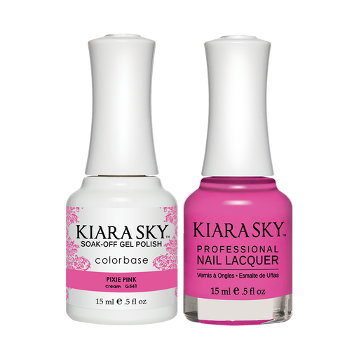 Kiara Sky Gel Polish + Nail Lacquer, GN 541, Pixie Pink, 0.5oz