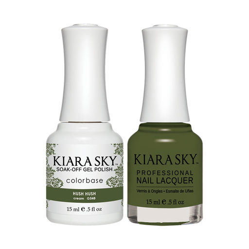 Kiara Sky Gel Polish + Nail Lacquer, GN 548, Hush Hush, 0.5oz