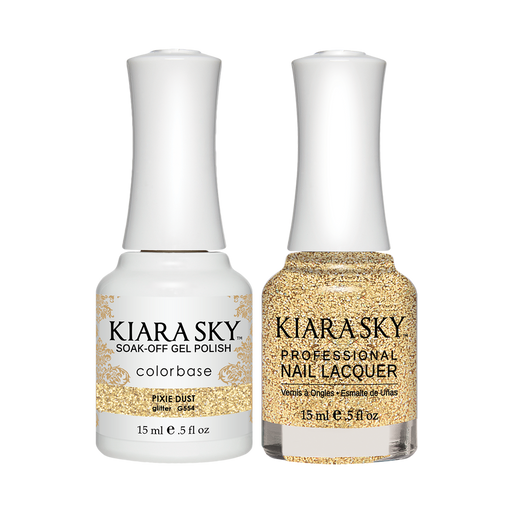 Kiara Sky Gel Polish + Nail Lacquer, GN 554, Pixie Dust, 0.5oz