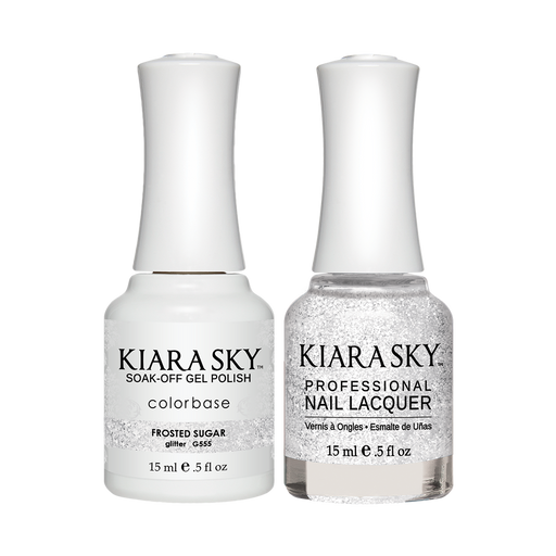 Kiara Sky Gel Polish + Nail Lacquer, GN 555, Frosted Sugar, 0.5oz