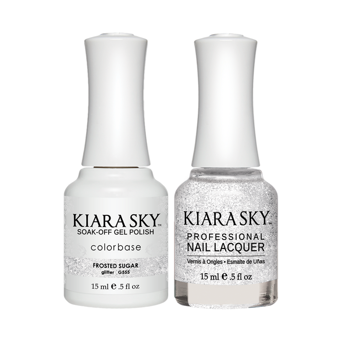 Kiara Sky Gel Polish + Nail Lacquer, GN 555, Frosted Sugar, 0.5oz