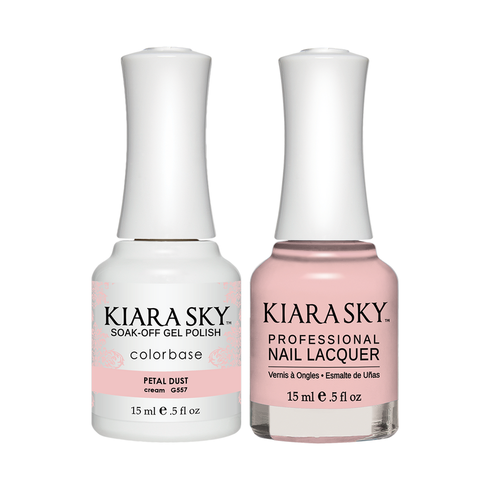 Kiara Sky Gel Polish + Nail Lacquer, GN 557, Petal Dust, 0.5oz