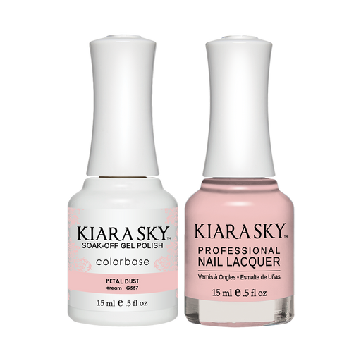 Kiara Sky Gel Polish + Nail Lacquer, GN 557, Petal Dust, 0.5oz
