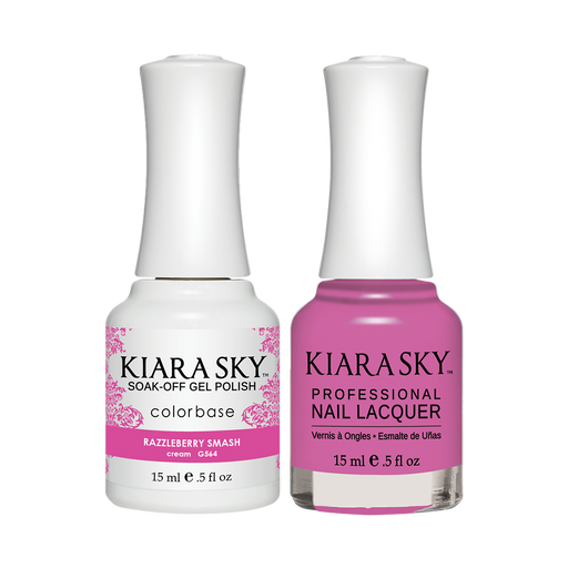 Kiara Sky Gel Polish + Nail Lacquer, GN 564, Razzleberry Smash, 0.5oz