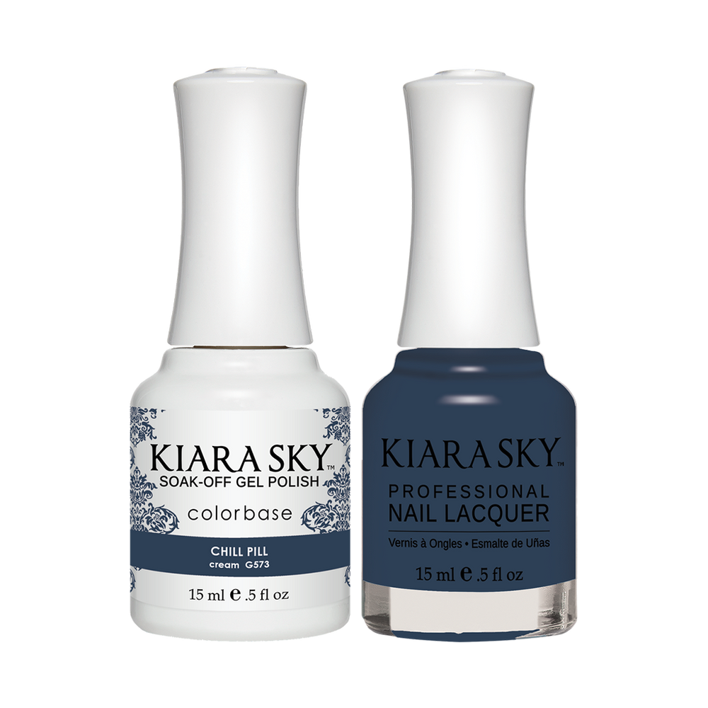 Kiara Sky Gel Polish + Nail Lacquer, GN 573, Chill Pill, 0.5oz