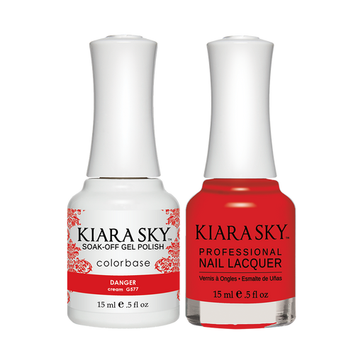 Kiara Sky Gel Polish + Nail Lacquer, GN 577, Danger, 0.5oz