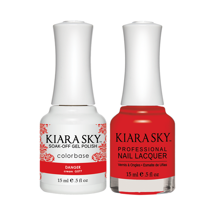 Kiara Sky Gel Polish + Nail Lacquer, GN 577, Danger, 0.5oz