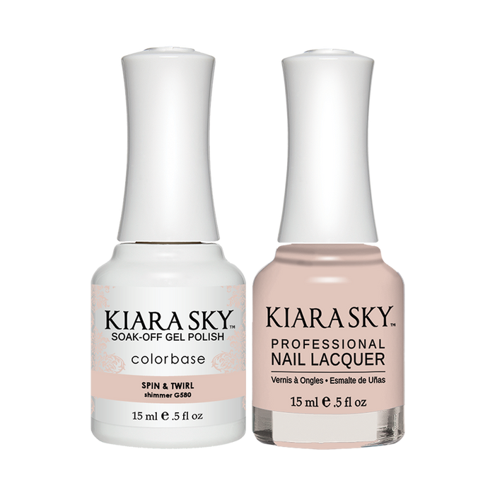 Kiara Sky Gel Polish + Nail Lacquer, GN 580, Spin Twirl, 0.5oz