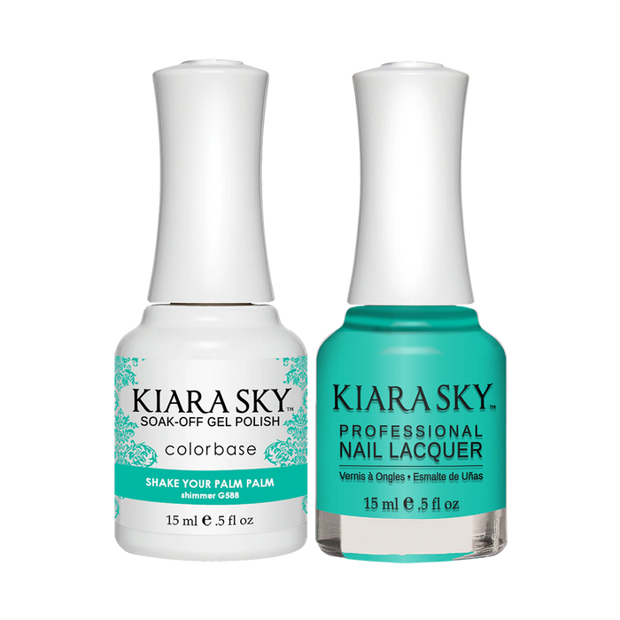 Kiara Sky Gel Polish + Nail Lacquer, Road Trip Collection, GN 588, Shake Your Palm Palm, 0.5oz
