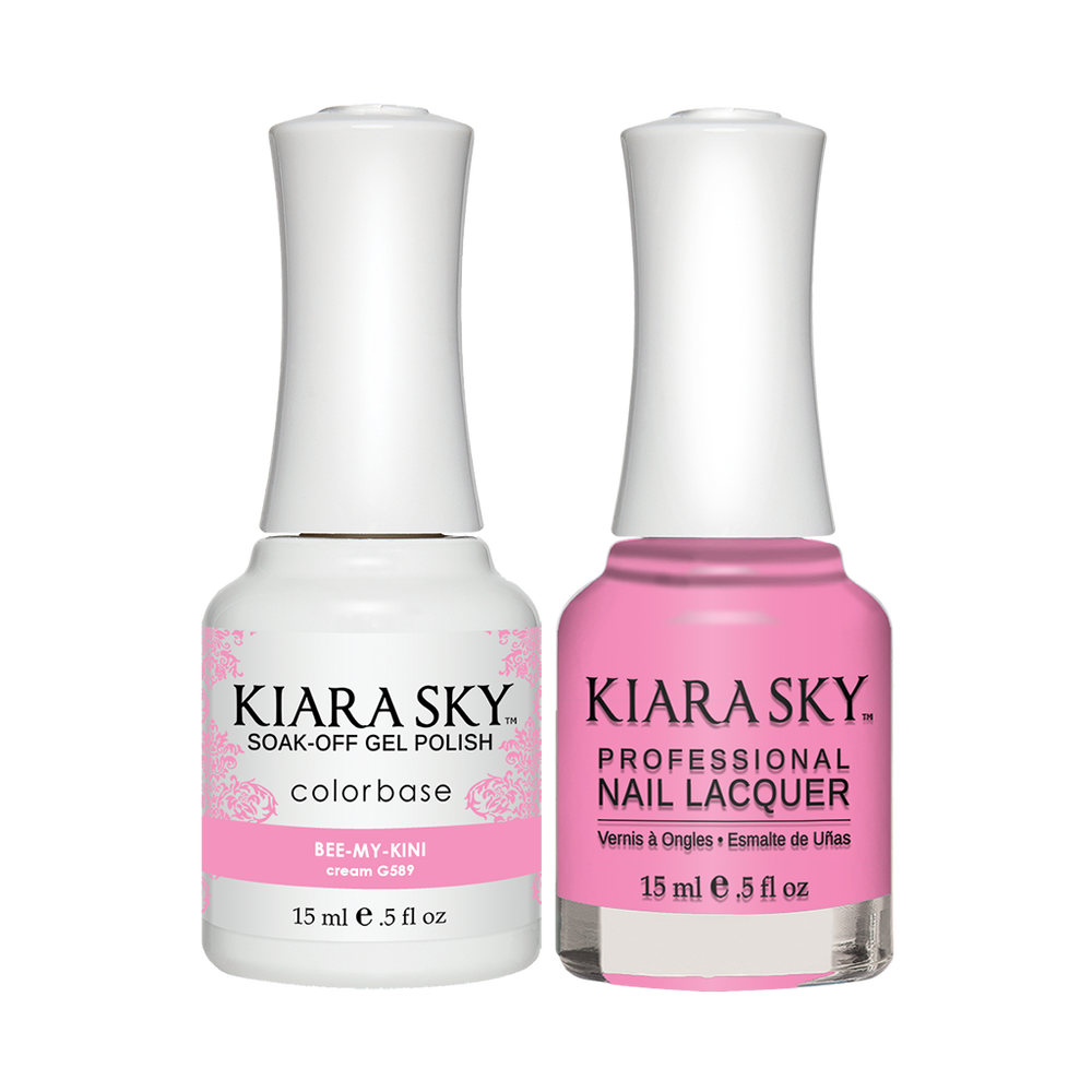 Kiara Sky Gel Polish + Nail Lacquer, Road Trip Collection, GN 589, Bee-My-Kini, 0.5oz