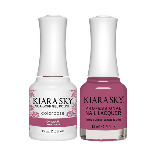 Kiara Sky Gel Polish + Nail Lacquer, London Collection, GN 595, Oh Dear!, 0.5oz