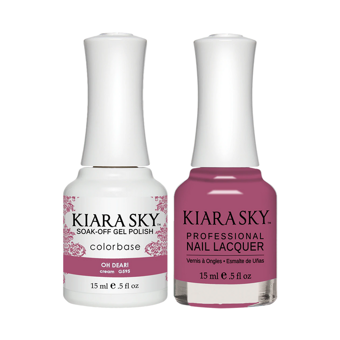 Kiara Sky Gel Polish + Nail Lacquer, London Collection, GN 595, Oh Dear!, 0.5oz