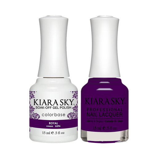 Kiara Sky Gel Polish + Nail Lacquer, London Collection, GN 596, Royal, 0.5oz