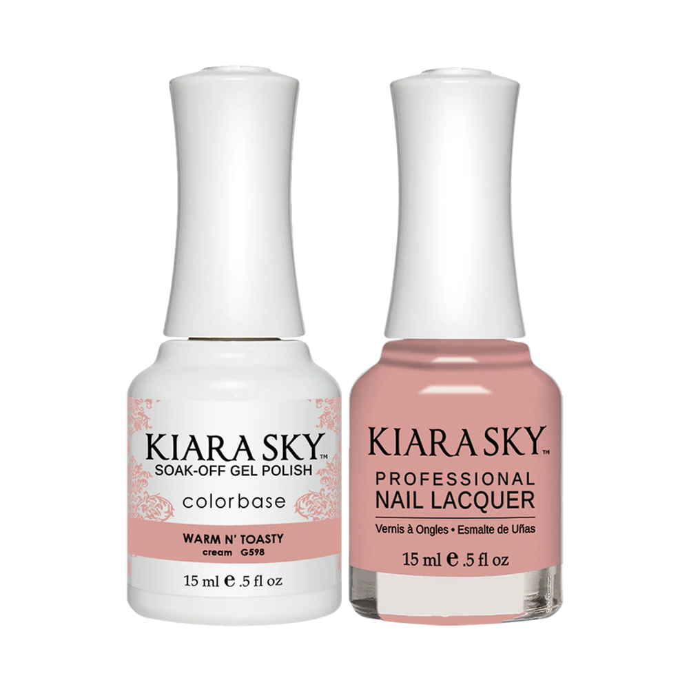 Kiara Sky Gel Polish + Nail Lacquer, Snow Place Like Home Collection, GN 598, Warm N' Toasty, 0.5oz OK1211