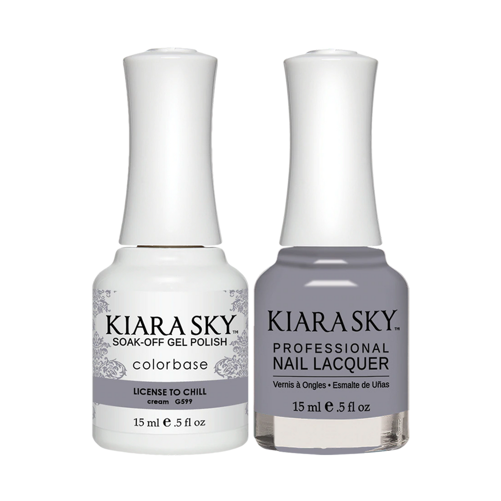 Kiara Sky Gel Polish + Nail Lacquer, Snow Place Like Home Collection, GN 599, License To Chill, 0.5oz OK1211