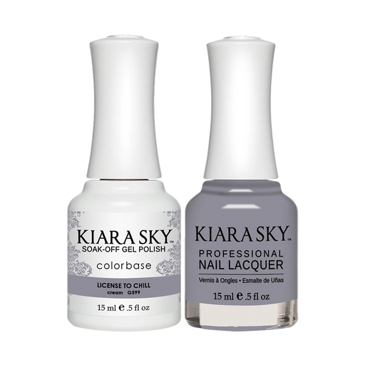 Kiara Sky Gel Polish + Nail Lacquer, Snow Place Like Home Collection, GN 599, License To Chill, 0.5oz OK1211
