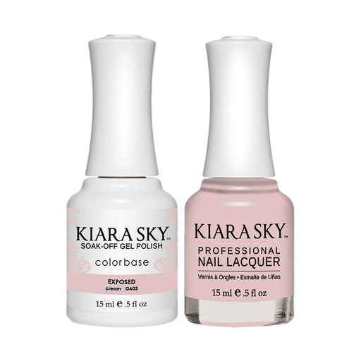 Kiara Sky Gel Polish + Nail Lacquer, In The Nude Collection, GN 603, Exposed, 0.5oz OK1211
