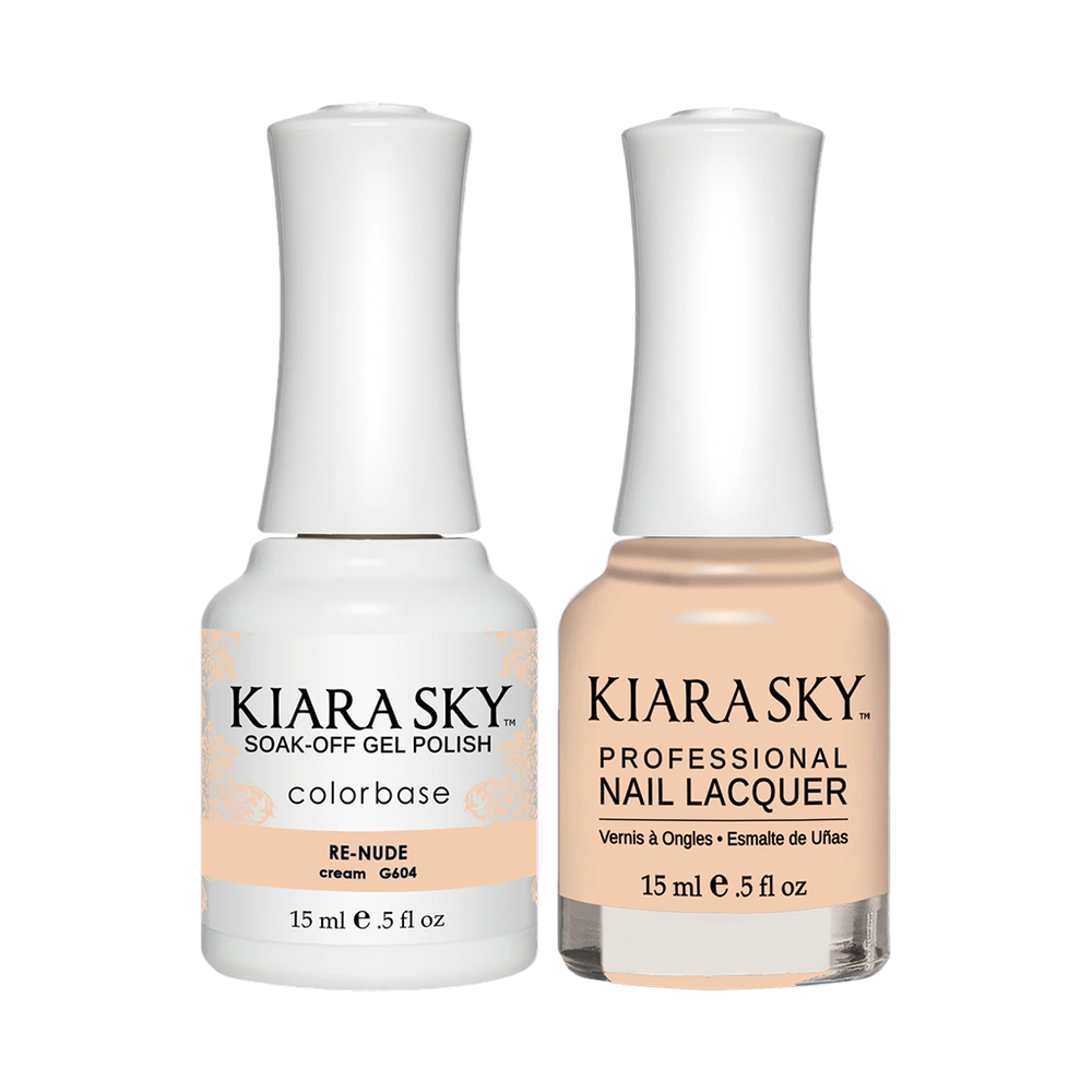 Kiara Sky Gel Polish + Nail Lacquer, In The Nude Collection, GN 604, Re-Nude, 0.5oz OK1211
