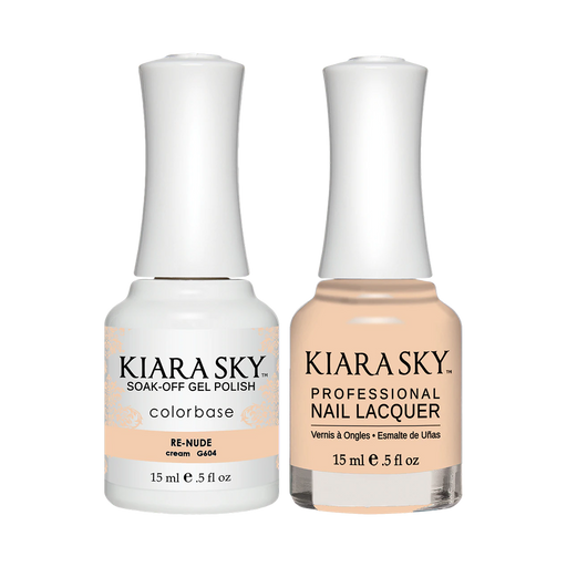 Kiara Sky Gel Polish + Nail Lacquer, In The Nude Collection, GN 604, Re-Nude, 0.5oz OK1211