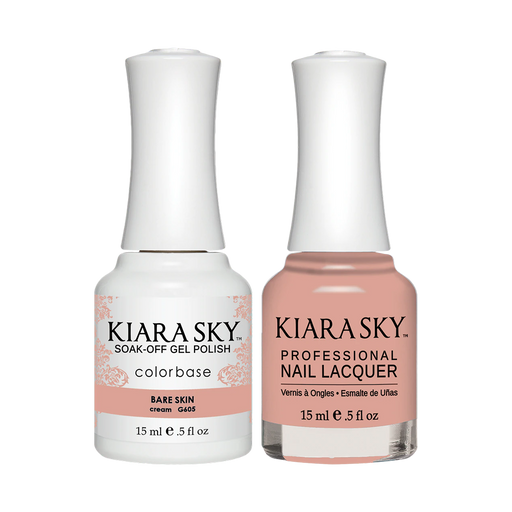 Kiara Sky Gel Polish + Nail Lacquer, In The Nude Collection, GN 605, Bare Skin, 0.5oz OK1211