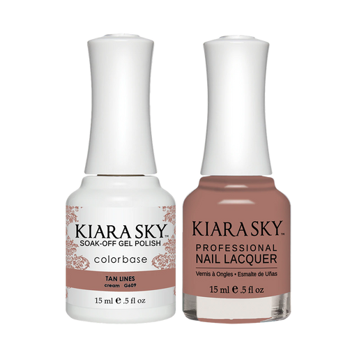 Kiara Sky Gel Polish + Nail Lacquer, In The Nude Collection, GN 609, Tan Lines, 0.5oz OK1211