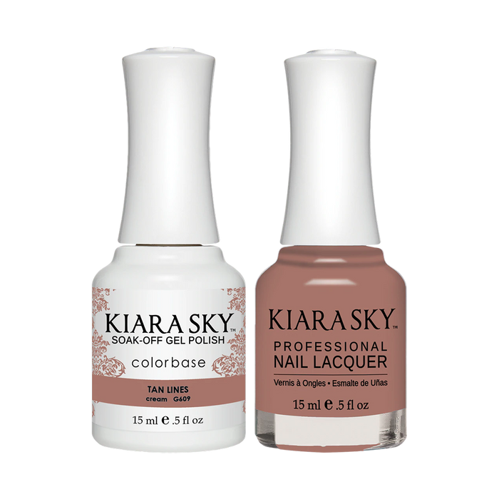 Kiara Sky Gel Polish + Nail Lacquer, In The Nude Collection, GN 609, Tan Lines, 0.5oz OK1211