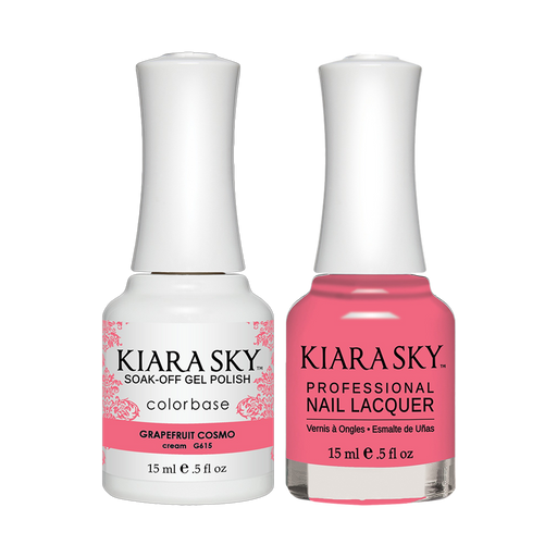 Kiara Sky Gel Polish + Nail Lacquer, Electro Pop Collection, GN 615, Grapefruit, 0.5oz OK0518VD