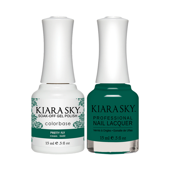 Kiara Sky Gel Polish + Nail Lacquer, Jetsetter Collection, GN 622, Pretty Fly, 0.5oz OK1009VD