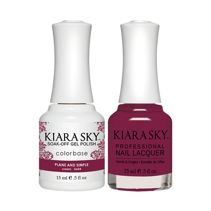 Kiara Sky Gel Polish + Nail Lacquer, Jetsetter Collection, GN 624, Plane And Simple, 0.5oz OK1009VD