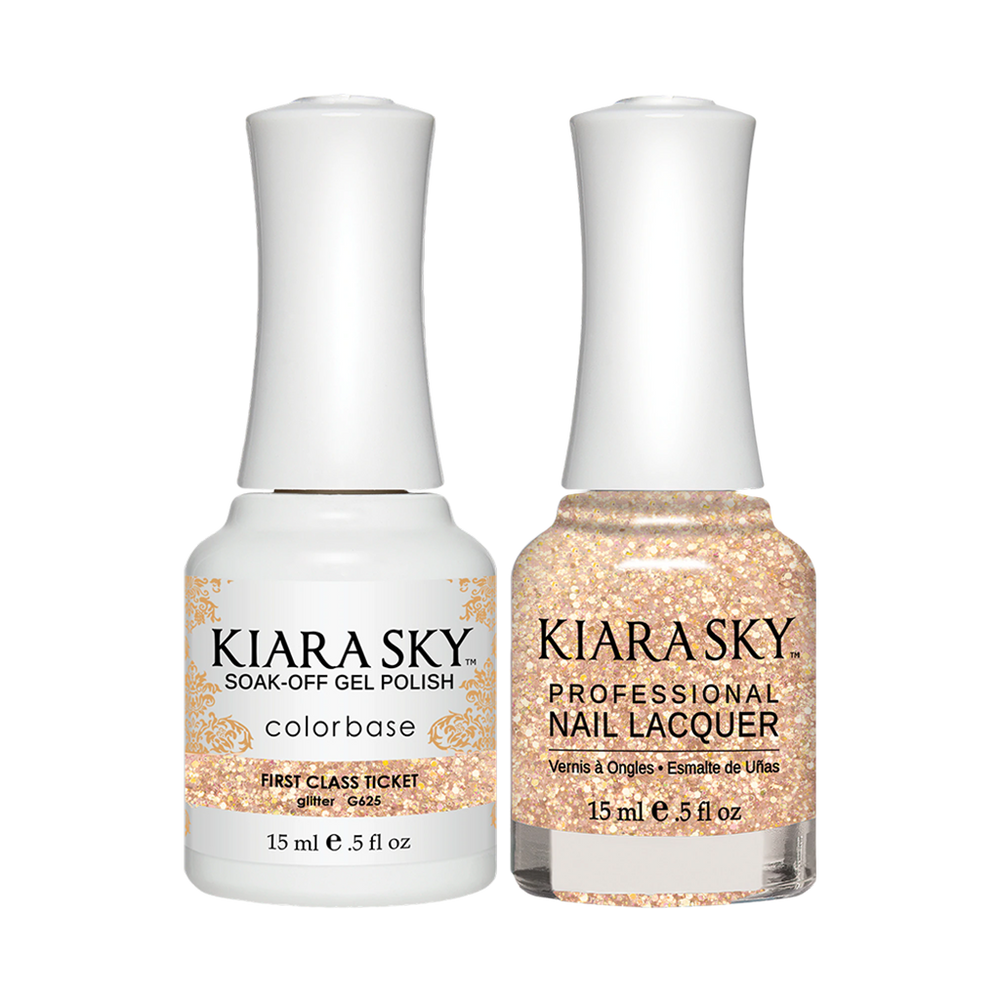 Kiara Sky Gel Polish + Nail Lacquer, Jetsetter Collection, GN 625, First Class Ticket, 0.5oz OK1009VD