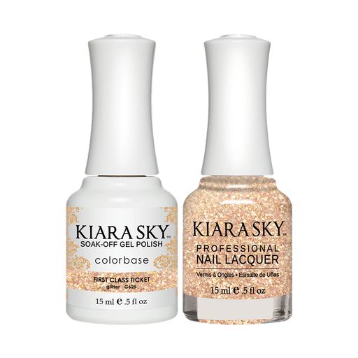 Kiara Sky Gel Polish + Nail Lacquer, Jetsetter Collection, GN 625, First Class Ticket, 0.5oz OK1009VD