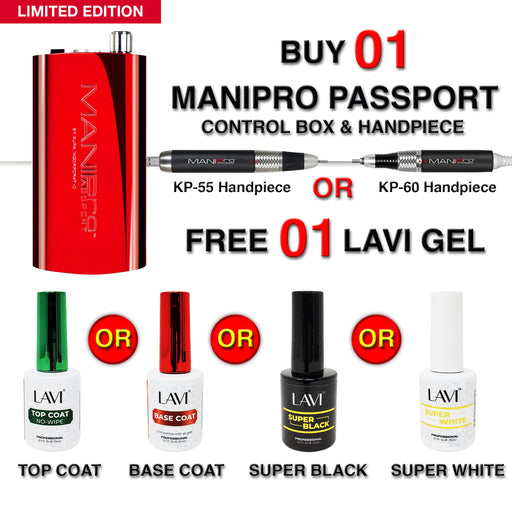 ManiPro Passport (Filing Machine) Limited Edition, Buy 01 ManiPro Free 01 Lavi Gel 0.5oz