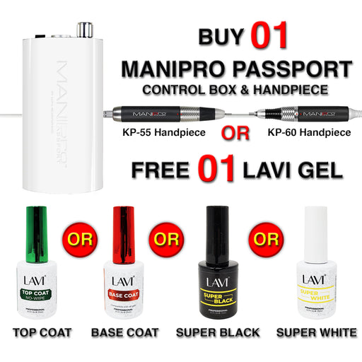 ManiPro Passport (Filing Machine) Standard Edition, Buy 01 ManiPro Free 01 Lavi Gel 0.5oz