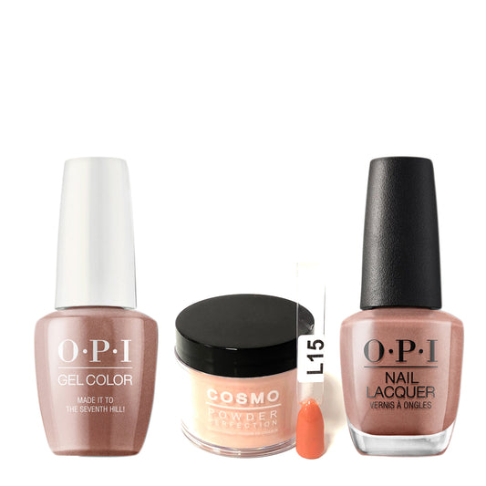 Cosmo 3in1 Dipping Powder + Gel Polish + Nail Lacquer (Matching OPI), 2oz, CL15