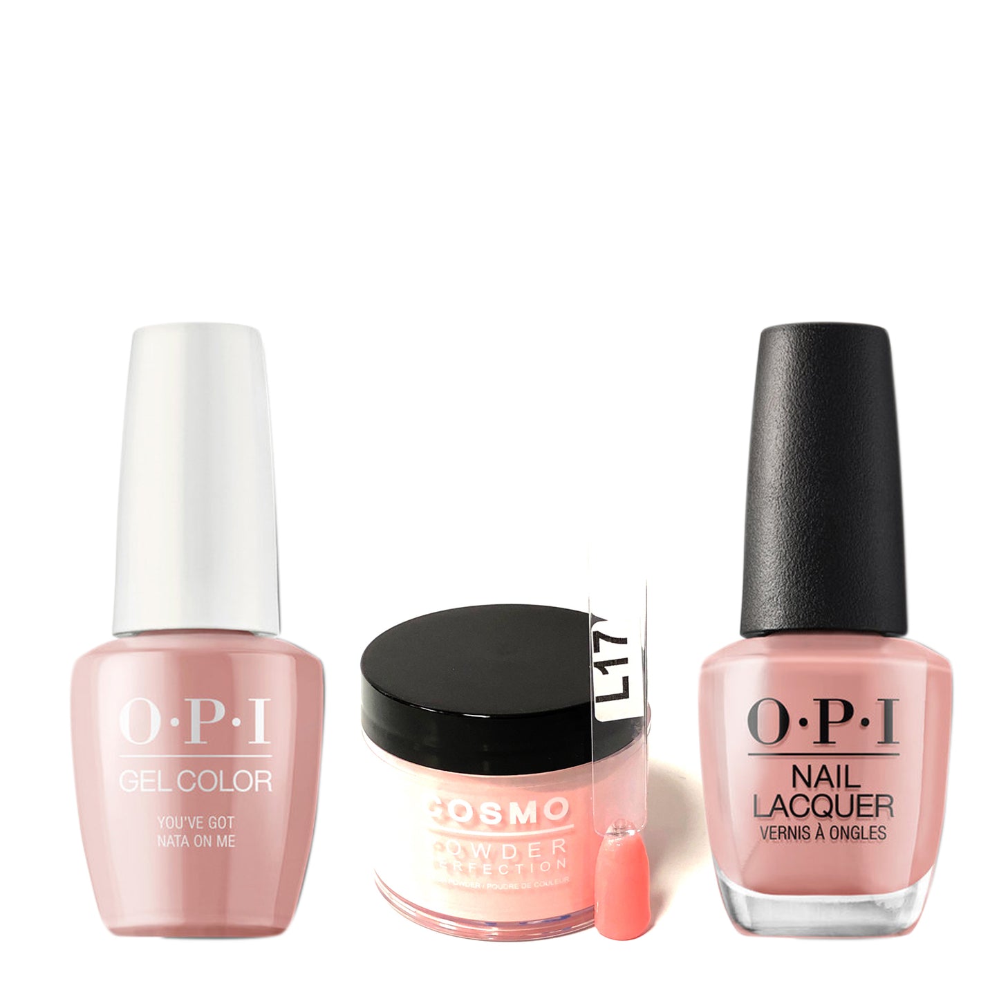 Cosmo 3in1 Dipping Powder + Gel Polish + Nail Lacquer (Matching OPI), 2oz, CL17