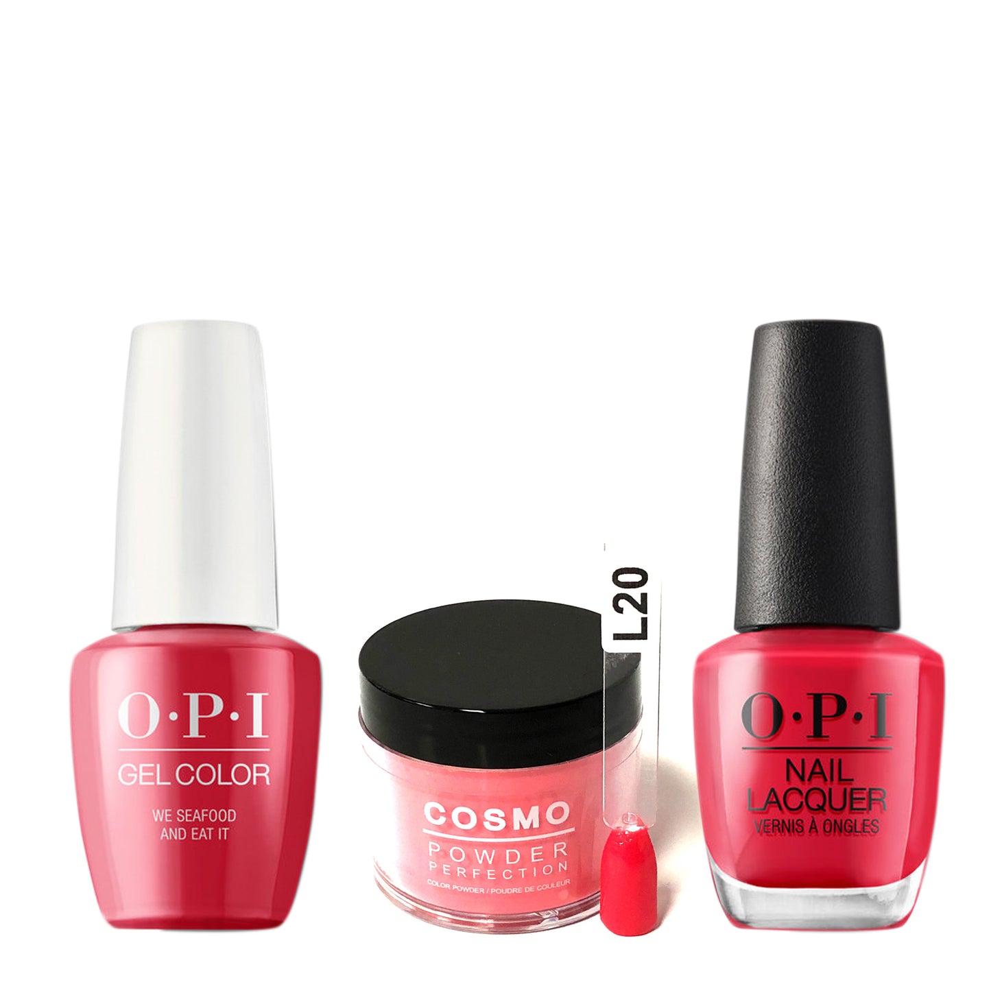 Cosmo 3in1 Dipping Powder + Gel Polish + Nail Lacquer (Matching OPI), 2oz, CL20