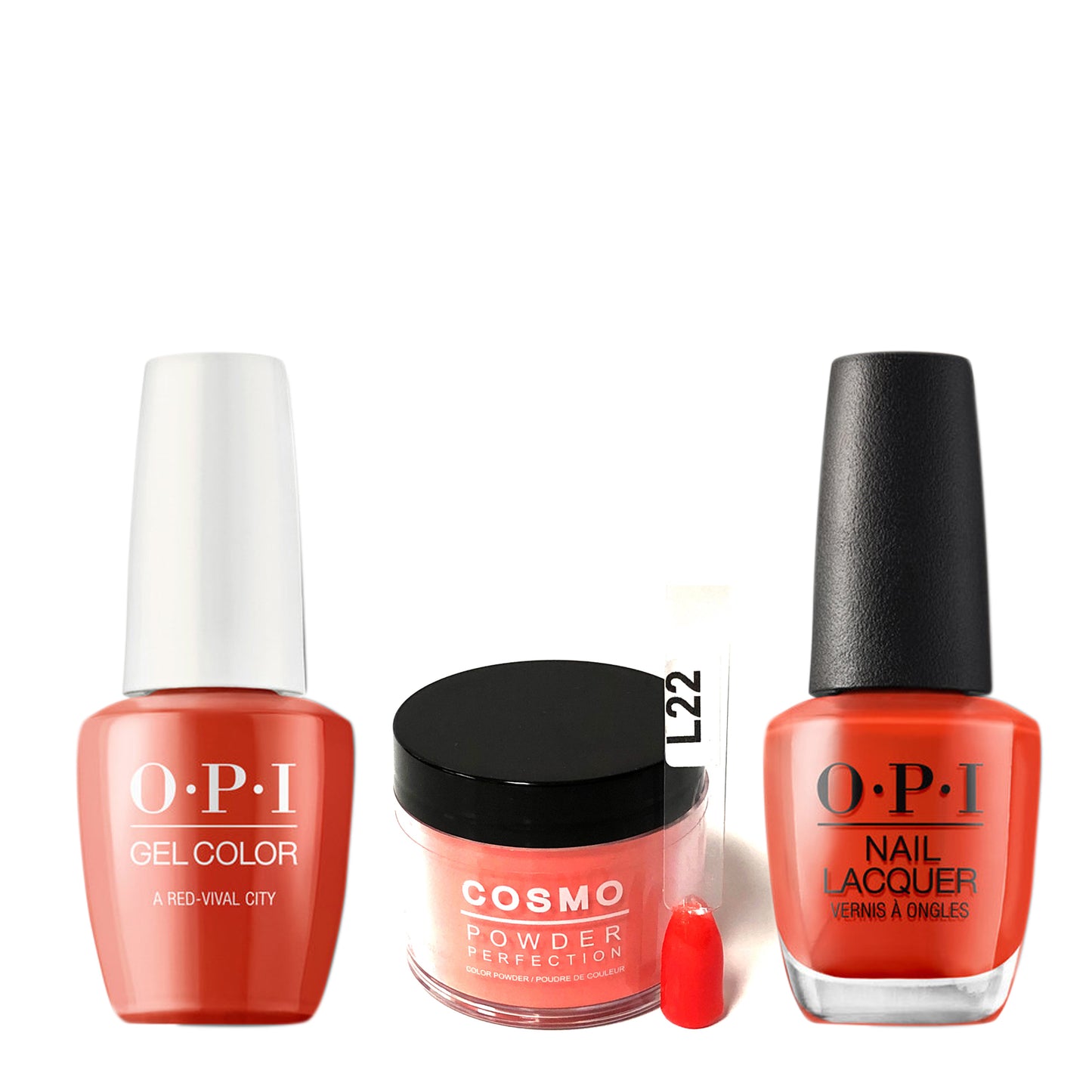 Cosmo 3in1 Dipping Powder + Gel Polish + Nail Lacquer (Matching OPI), 2oz, CL22